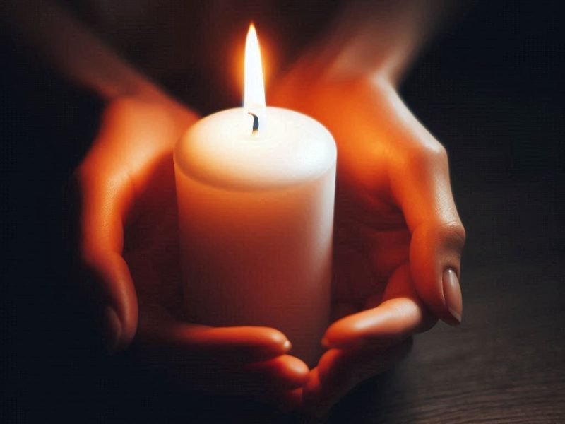mão com vela mão com vela